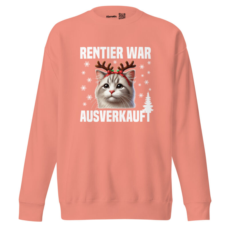 Rentier war ausverkauft Katze als Rudolph Unisex-Sweatshirt – Sweatshirts – klamottn.de