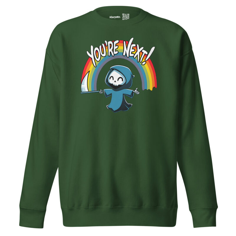 „You’re Next!“ Sensenmann Unisex-Sweatshirt – Sweatshirts – klamottn.de
