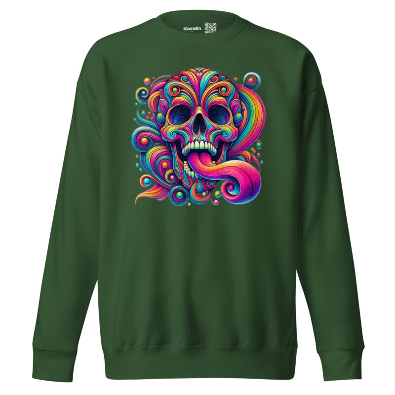 Psychedelischer Totenkopf Unisex-Sweatshirt – Sweatshirts – klamottn.de