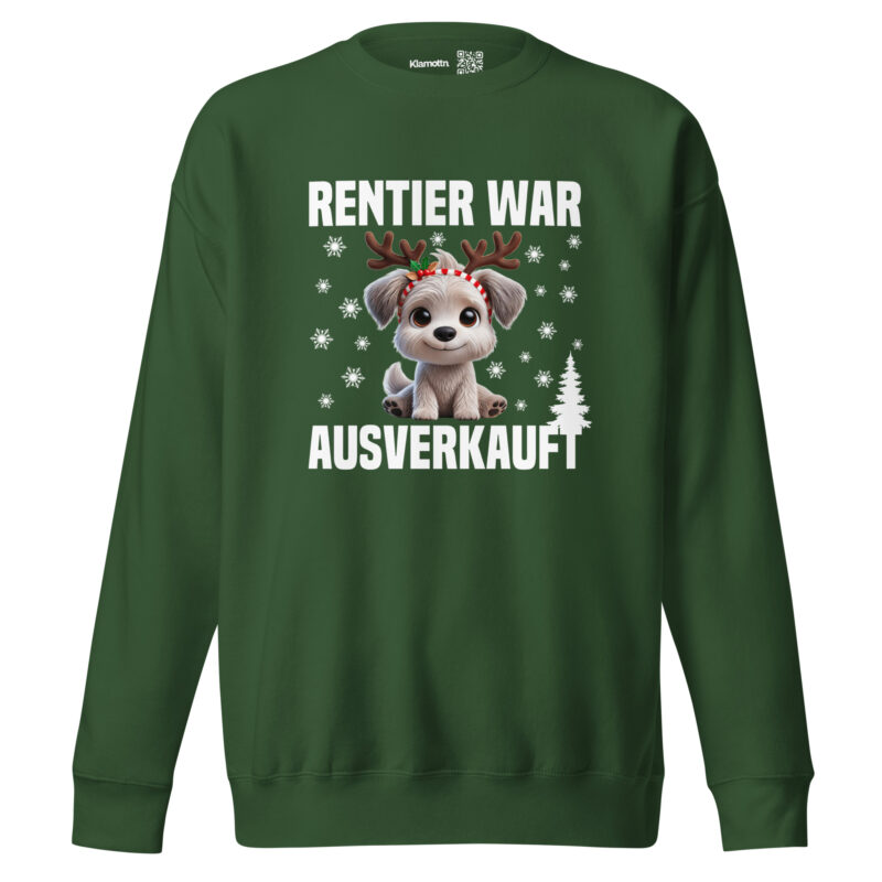 Rentier war ausverkauft Hund als Rudolph Unisex-Sweatshirt – Sweatshirts – klamottn.de