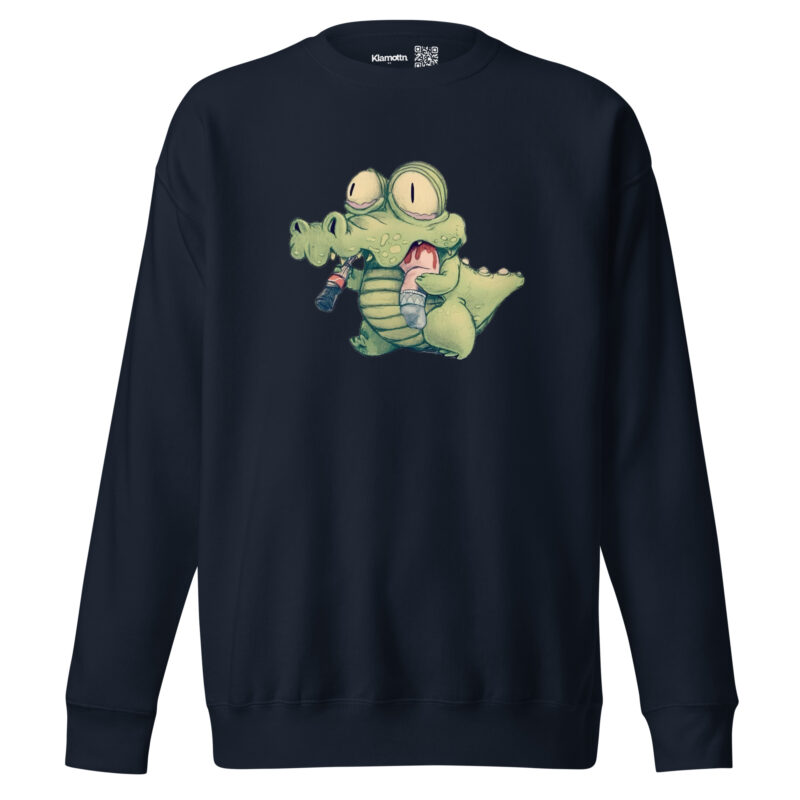 Krokodil mit Cola und "Snack" Unisex-Sweatshirt – Sweatshirts – klamottn.de