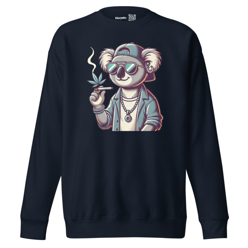 Entspannter Koala mit Joint Unisex-Sweatshirt – Sweatshirts – klamottn.de