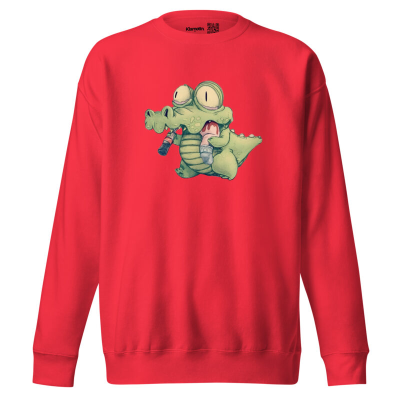 Krokodil mit Cola und "Snack" Unisex-Sweatshirt – Sweatshirts – klamottn.de