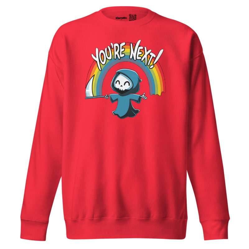 „You’re Next!“ Sensenmann Unisex-Sweatshirt – Sweatshirts – klamottn.de