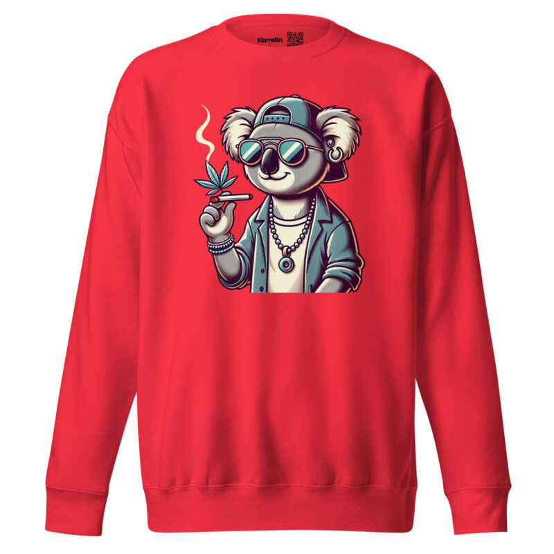 Entspannter Koala mit Joint Unisex-Sweatshirt – Sweatshirts – klamottn.de