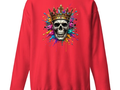 Schädel mit Krone und Farbspritzern Unisex-Sweatshirt – Sweatshirts – klamottn.de Schädel mit Krone und Farbspritzern Unisex-Sweatshirt – Sweatshirts – klamottn.de