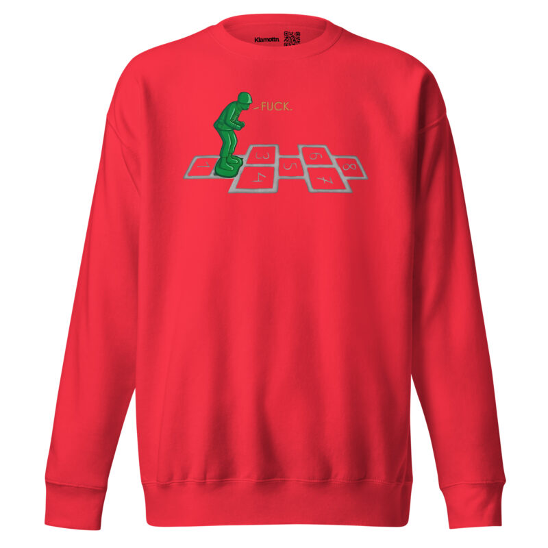 Soldat im Hüpfspiel Unisex-Sweatshirt