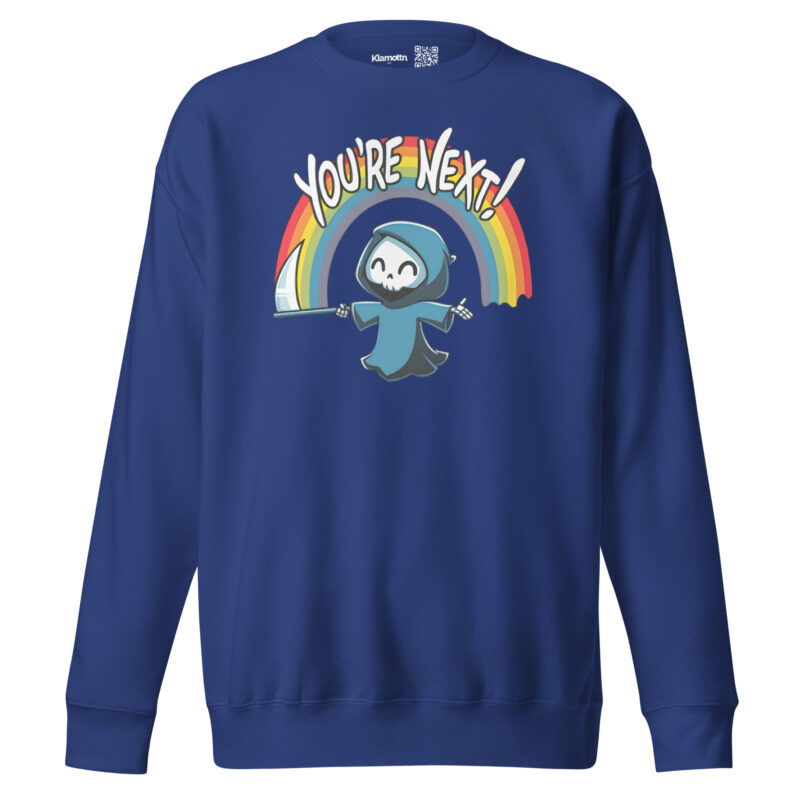 „You’re Next!“ Sensenmann Unisex-Sweatshirt – Sweatshirts – klamottn.de