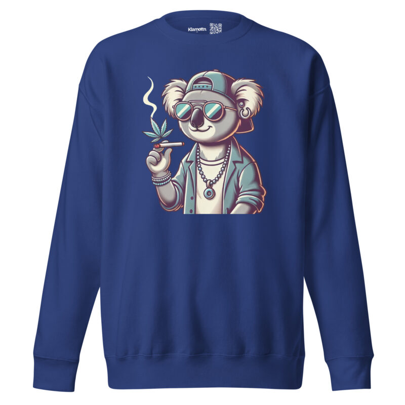 Entspannter Koala mit Joint Unisex-Sweatshirt – Sweatshirts – klamottn.de