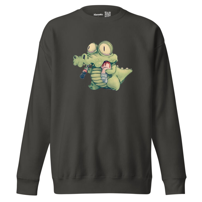 Krokodil mit Cola und "Snack" Unisex-Sweatshirt – Sweatshirts – klamottn.de