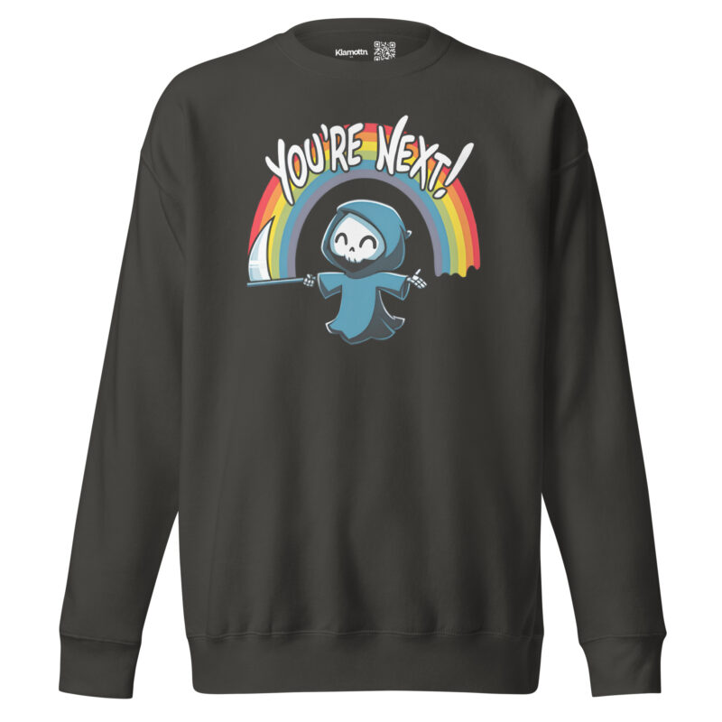 „You’re Next!“ Sensenmann Unisex-Sweatshirt – Sweatshirts – klamottn.de