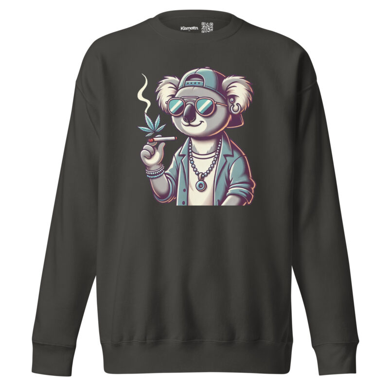 Entspannter Koala mit Joint Unisex-Sweatshirt – Sweatshirts – klamottn.de