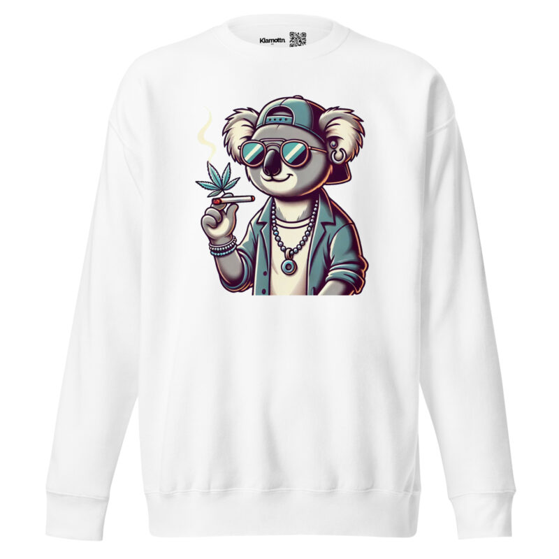 Entspannter Koala mit Joint Unisex-Sweatshirt – Sweatshirts – klamottn.de