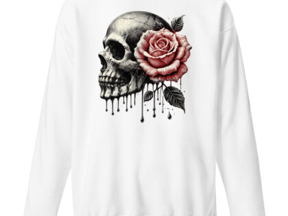 Schädel mit roter Rose Unisex-Sweatshirt – Sweatshirts – klamottn.de Schädel mit roter Rose Unisex-Sweatshirt – Sweatshirts – klamottn.de