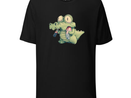 Krokodil mit Cola und "Snack" Unisex-T-Shirt – T-Shirts – klamottn.de Krokodil mit Cola und "Snack" Unisex-T-Shirt – T-Shirts – klamottn.de