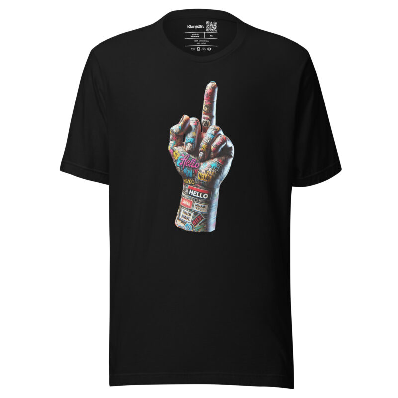 Urban Street Art Style Fick dich Fuck you Graffiti Hand Unisex-T-Shirt