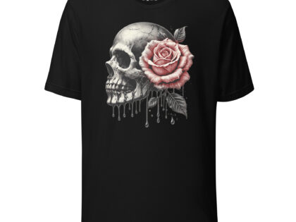 Schädel mit roter Rose Unisex-T-Shirt – T-Shirts – klamottn.de Schädel mit roter Rose Unisex-T-Shirt – T-Shirts – klamottn.de