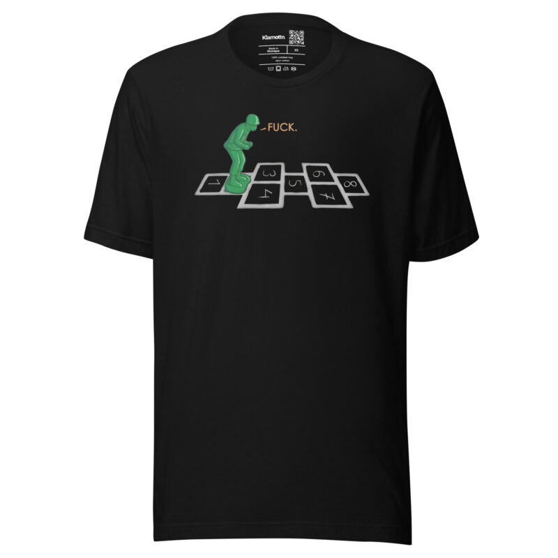 Soldat im Hüpfspiel Unisex-T-Shirt – T-Shirts – klamottn.de