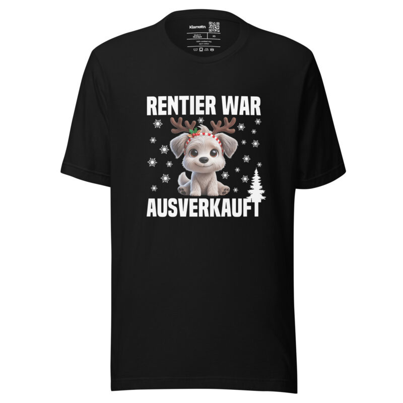 Rentier war ausverkauft Hund als Rudolph Unisex-T-Shirt