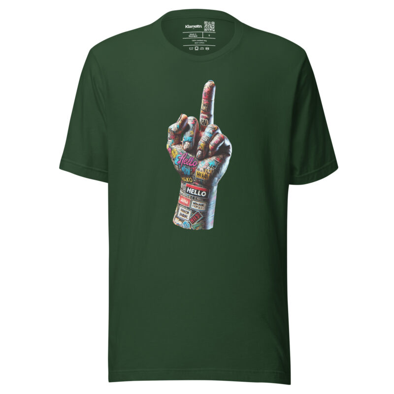 Urban Street Art Style Fick dich Fuck you Graffiti Hand Unisex-T-Shirt