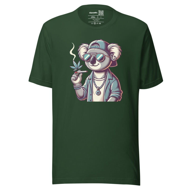 Entspannter Koala mit Joint Unisex-T-Shirt – T-Shirts – klamottn.de