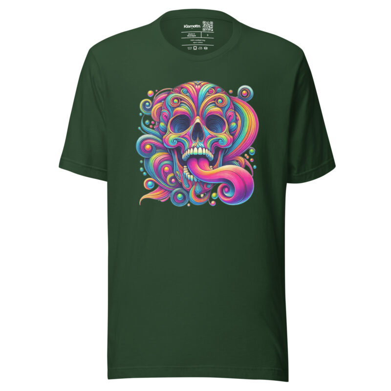 Psychedelischer Totenkopf Unisex-T-Shirt – T-Shirts – klamottn.de
