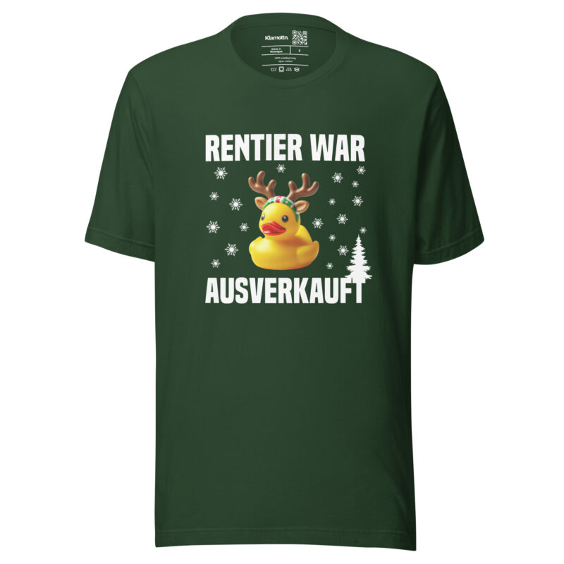 Rentier war ausverkauft Ente als Rudolph Unisex-T-Shirt – T-Shirts – klamottn.de