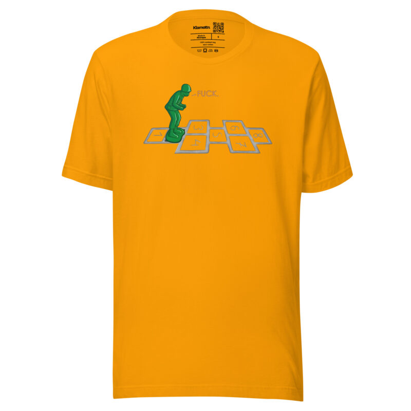 Soldat im Hüpfspiel Unisex-T-Shirt – T-Shirts – klamottn.de