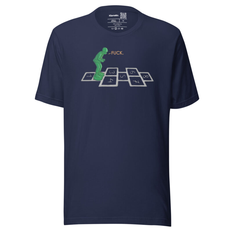 Soldat im Hüpfspiel Unisex-T-Shirt – T-Shirts – klamottn.de