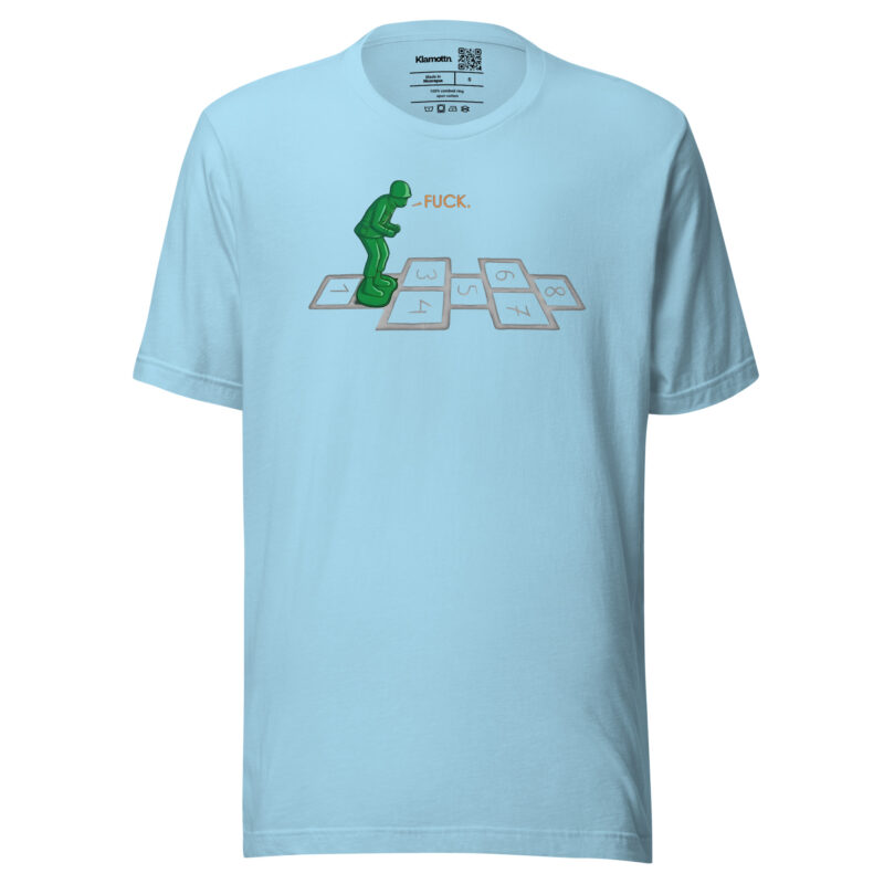 Soldat im Hüpfspiel Unisex-T-Shirt – T-Shirts – klamottn.de