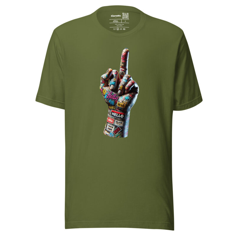 Urban Street Art Style Fick dich Fuck you Graffiti Hand Unisex-T-Shirt
