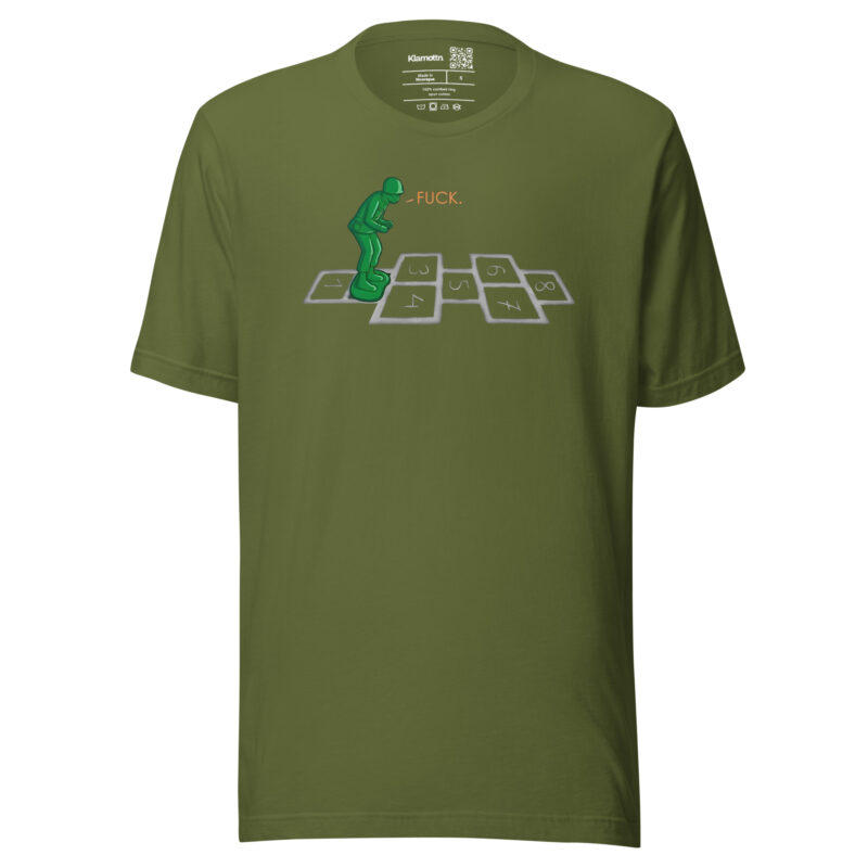 Soldat im Hüpfspiel Unisex-T-Shirt – T-Shirts – klamottn.de