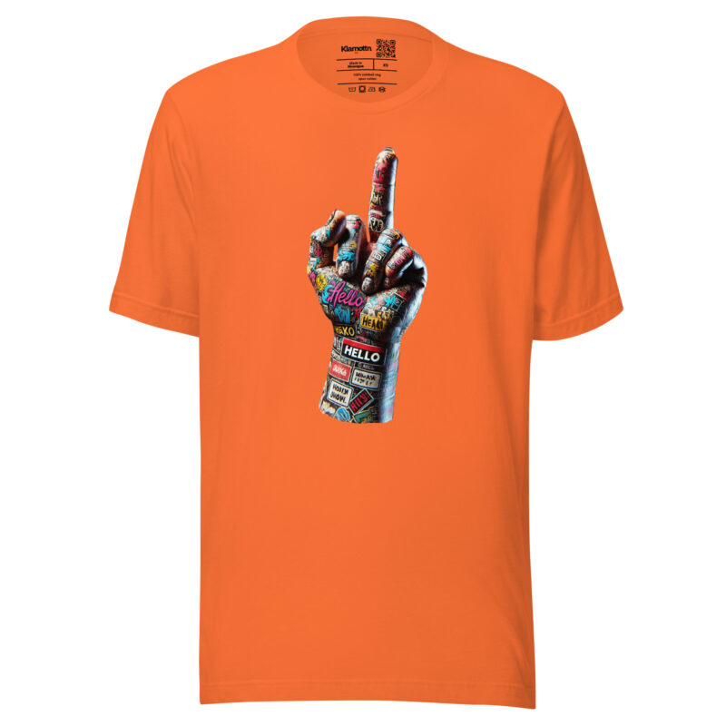 Urban Street Art Style Fick dich Fuck you Graffiti Hand Unisex-T-Shirt