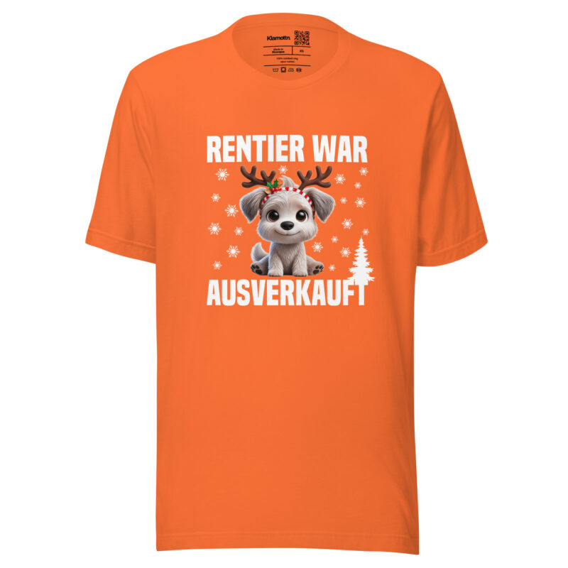 Rentier war ausverkauft Hund als Rudolph Unisex-T-Shirt