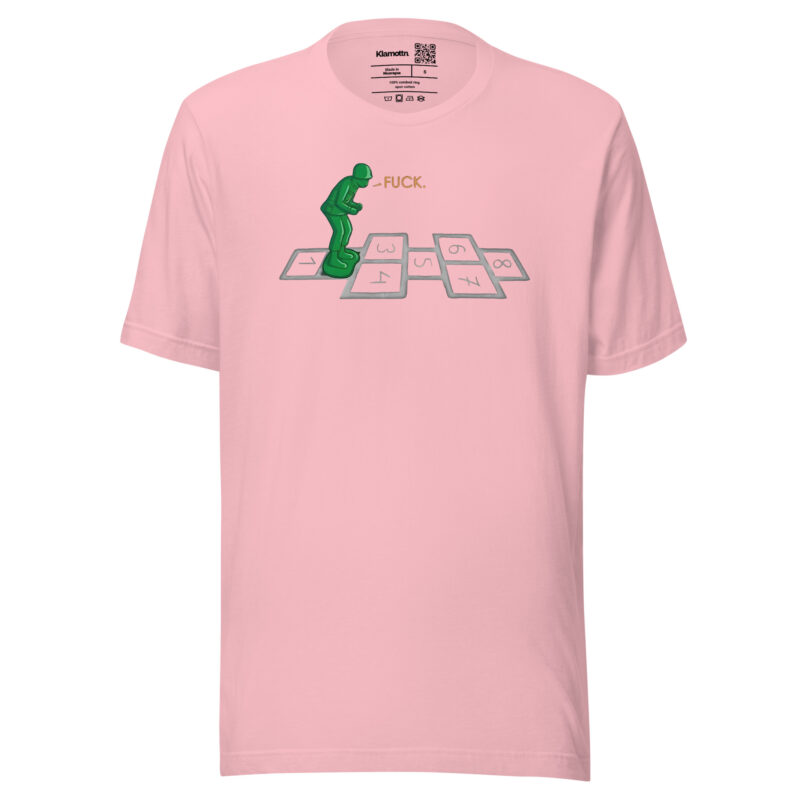 Soldat im Hüpfspiel Unisex-T-Shirt – T-Shirts – klamottn.de