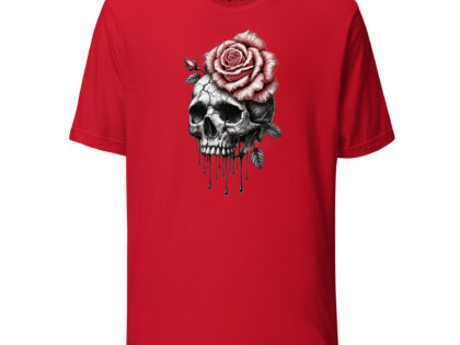 Schädel mit blutroter Rose Unisex-T-Shirt – T-Shirts – klamottn.de Schädel mit blutroter Rose Unisex-T-Shirt – T-Shirts – klamottn.de