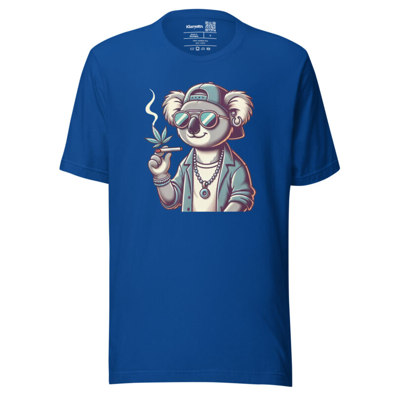 Entspannter Koala mit Joint Unisex-T-Shirt – T-Shirts – klamottn.de