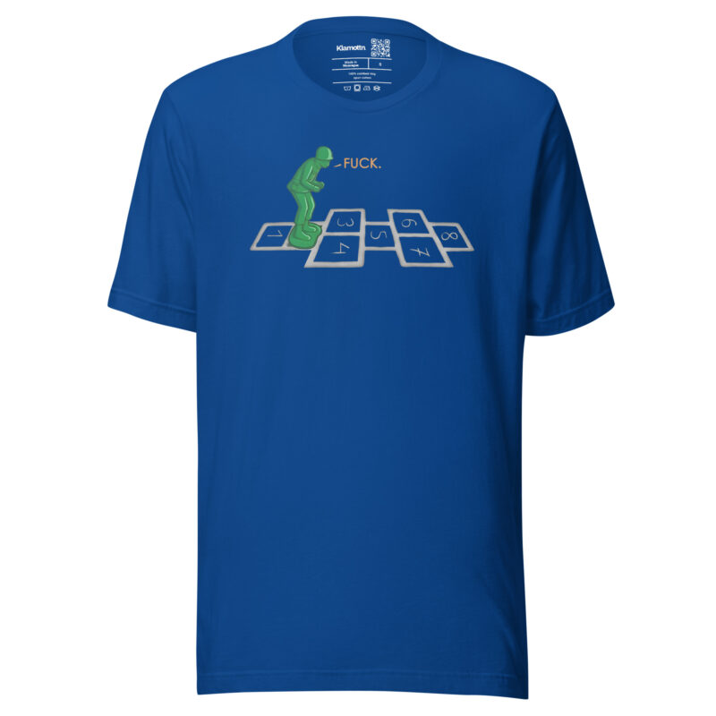 Soldat im Hüpfspiel Unisex-T-Shirt – T-Shirts – klamottn.de