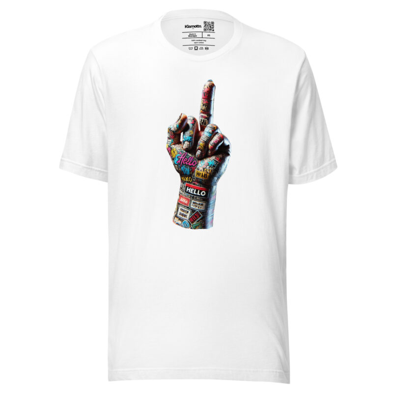 Urban Street Art Style Fick dich Fuck you Graffiti Hand Unisex-T-Shirt