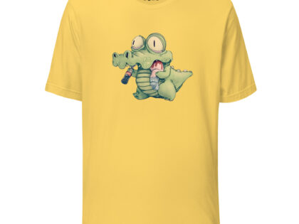 Krokodil mit Cola und "Snack" Unisex-T-Shirt – T-Shirts – klamottn.de Krokodil mit Cola und "Snack" Unisex-T-Shirt – T-Shirts – klamottn.de