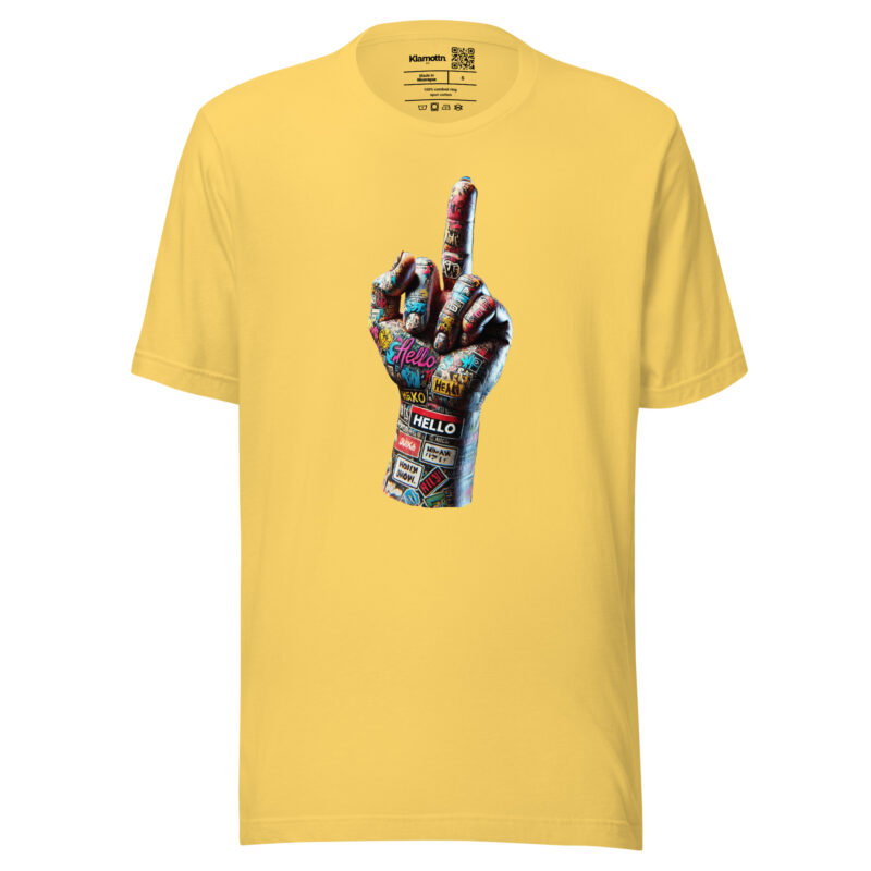Urban Street Art Style Fick dich Fuck you Graffiti Hand Unisex-T-Shirt