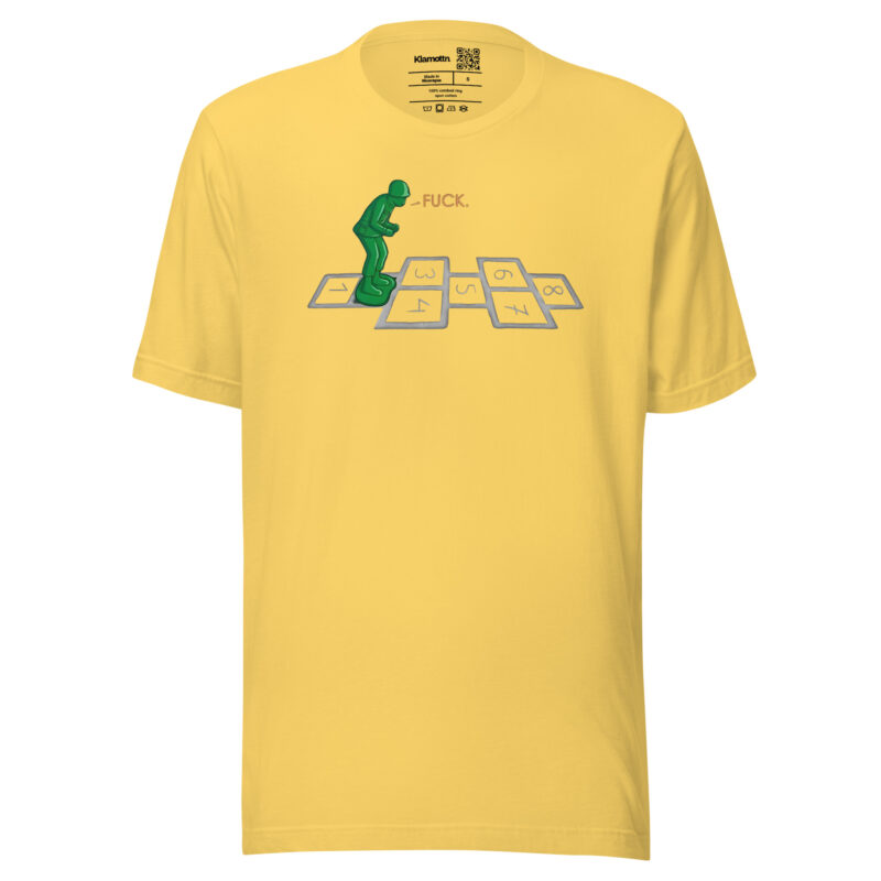 Soldat im Hüpfspiel Unisex-T-Shirt – T-Shirts – klamottn.de