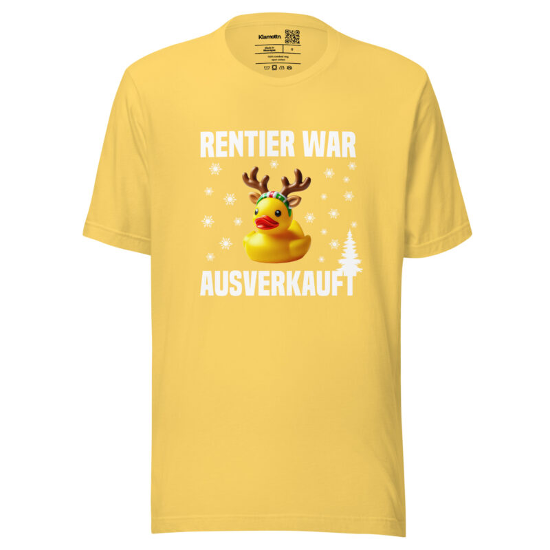 Rentier war ausverkauft Ente als Rudolph Unisex-T-Shirt – T-Shirts – klamottn.de