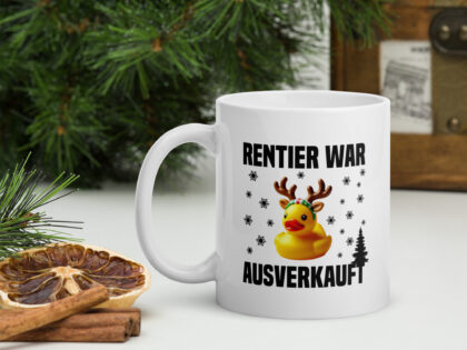Rentier war ausverkauft Ente als Rudolph Tasse – Home & Living – klamottn.de Rentier war ausverkauft Ente als Rudolph Tasse – Home & Living – klamottn.de