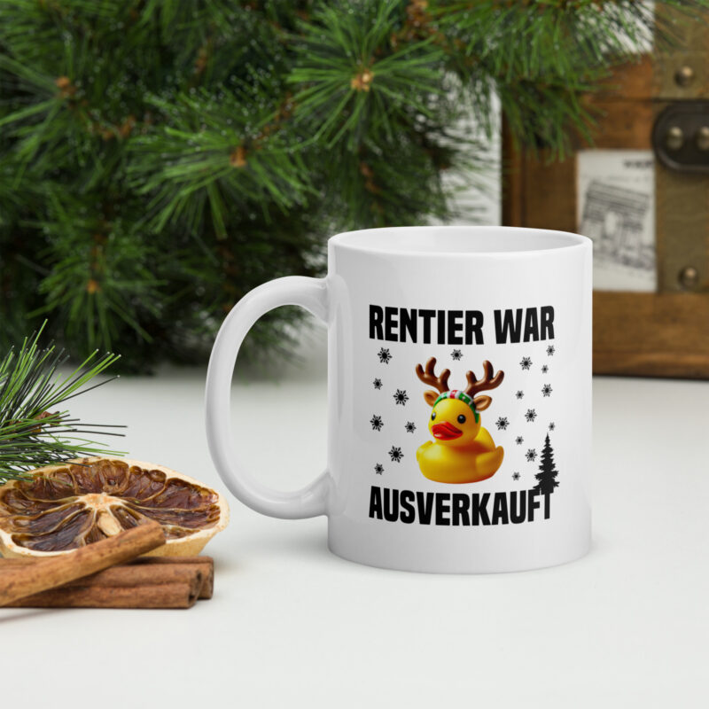 Rentier war ausverkauft Ente als Rudolph Tasse