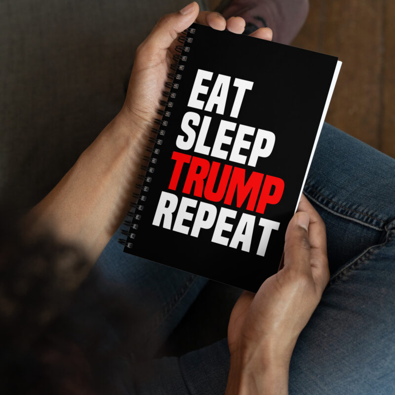 Eat Sleep Trump Repeat Spiral-Notizblock – Accessoires – klamottn.de