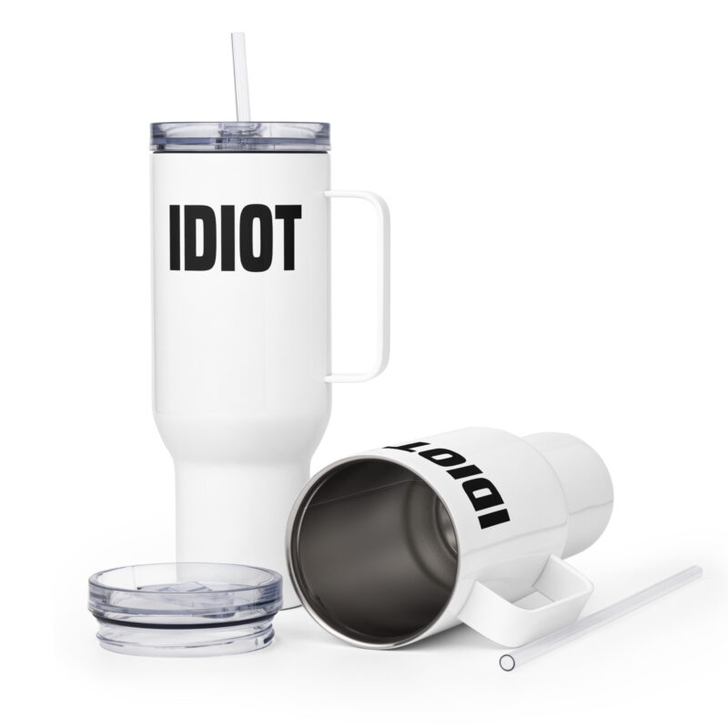 Idiot Reisebecher mit Griff – Accessoires – klamottn.de