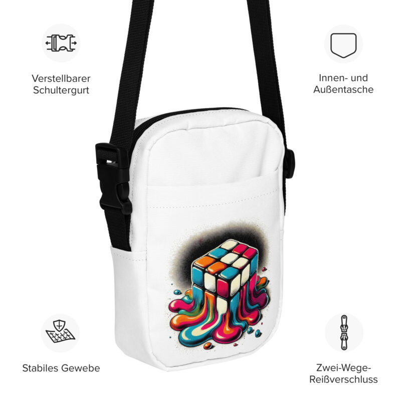 Schmelzender vintage Zauberwürfel Umhängetasche – Accessoires – klamottn.de