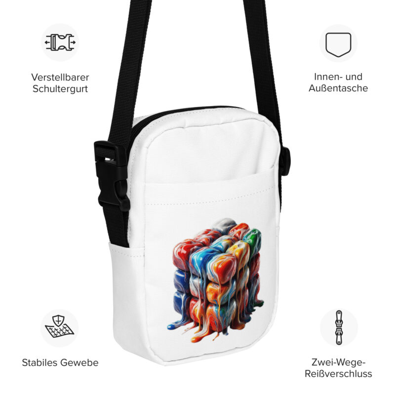Flüssiger Zauberwürfel Umhängetasche – Accessoires – klamottn.de