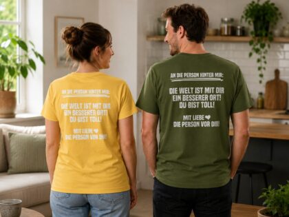 An die Person hinter mir Unisex-T-Shirt – T-Shirts – Klamottn™